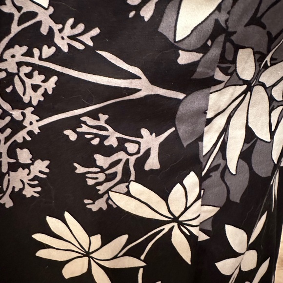 NEW YORK & COMPANY Sundress Midi Cotton Black Gray & White Floral 8 - Picture 4 of 6